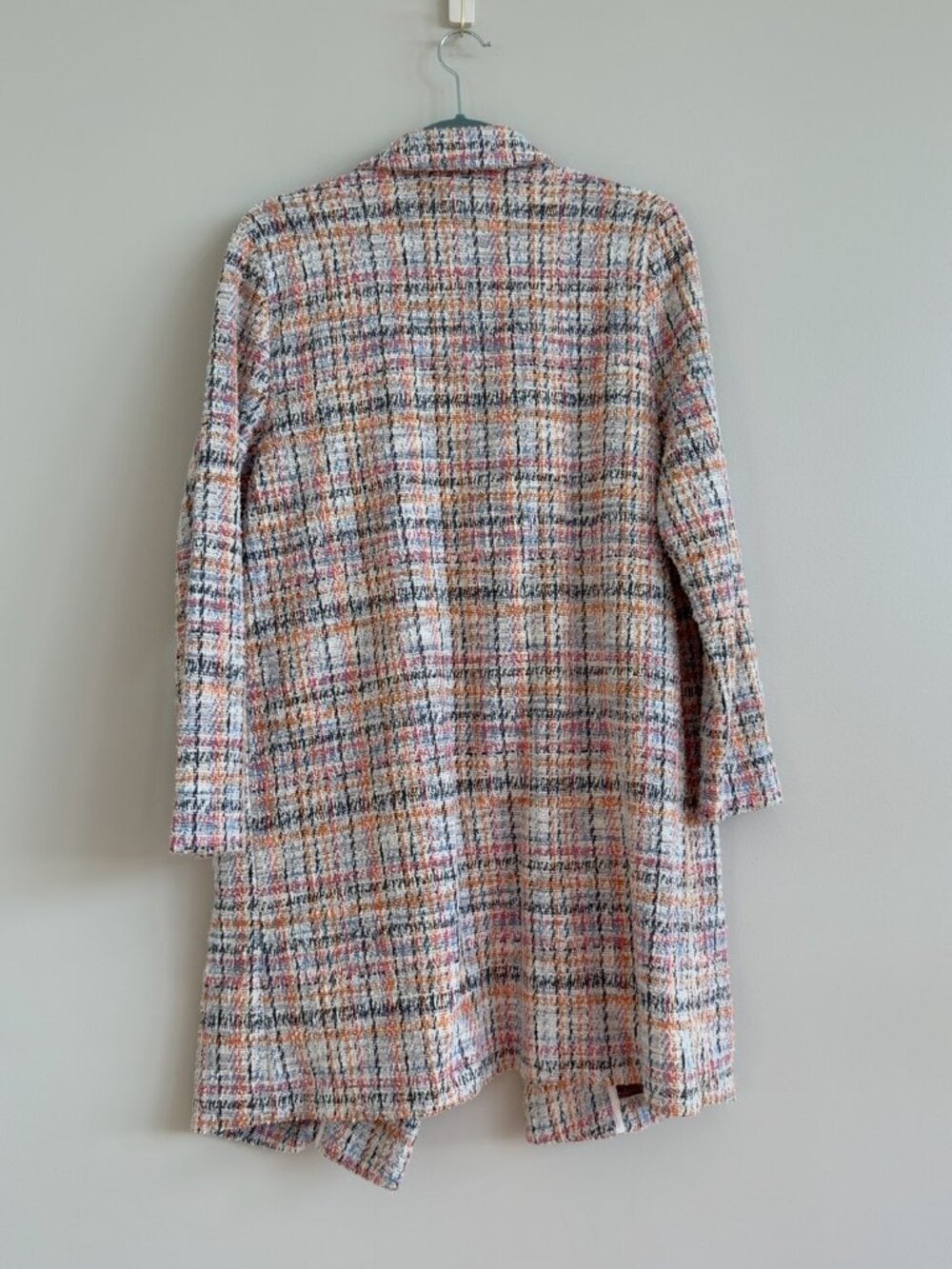 MELLODAY Multicolor Tweed Longline Blazer Cardigan – M - Picture 4 of 6